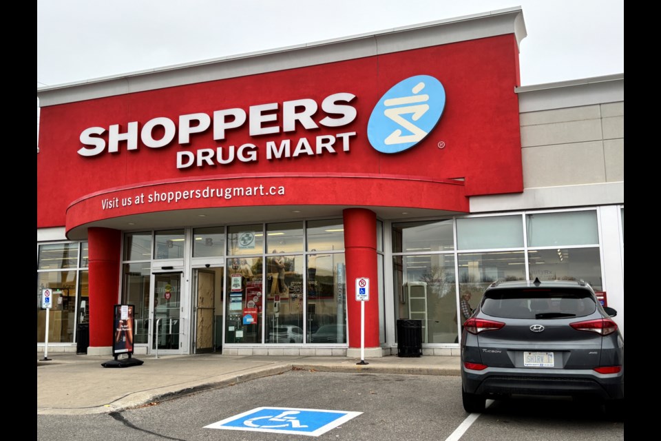 Shoppers Drug Mart, located at Stonehaven Centre at 665 Stonehaven Ave., was broken into on Sunday, Oct. 27.