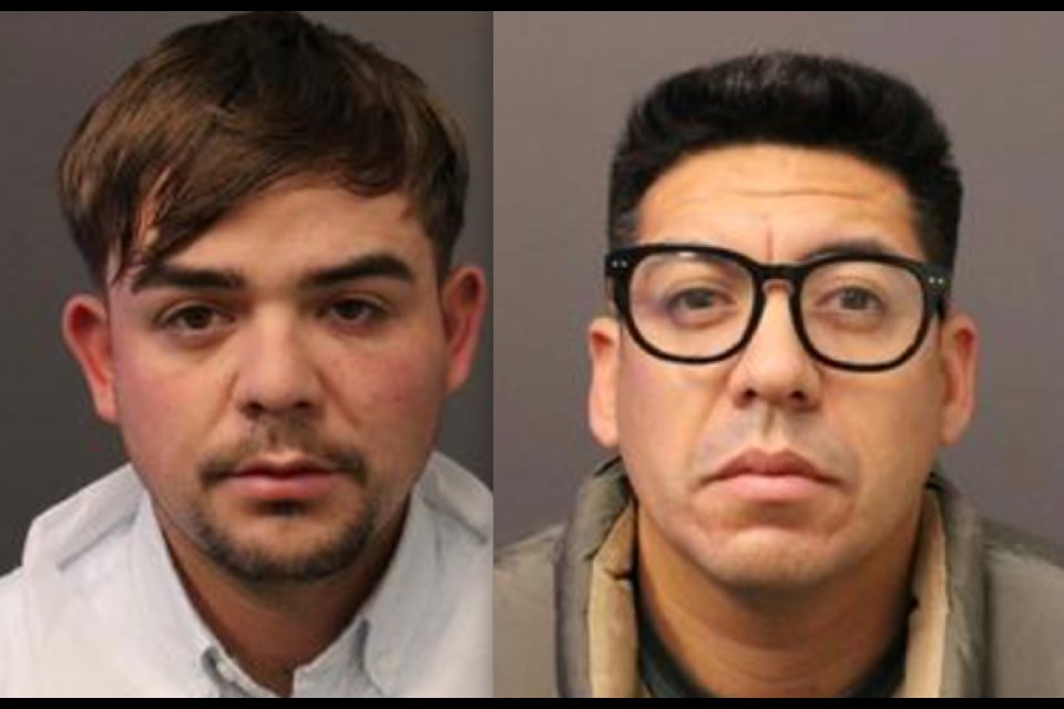 Michael Brandon Fornells Quezada, left, and Jonathan Alexis Gamboa Carrancio have been charged in relation to break-ins in York Region, Peel Region and Toronto.