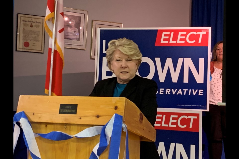 Former MP Lois Brown, in a file photo, is vying for the Newmarket-Aurora Conservative Party of Canada nomination.