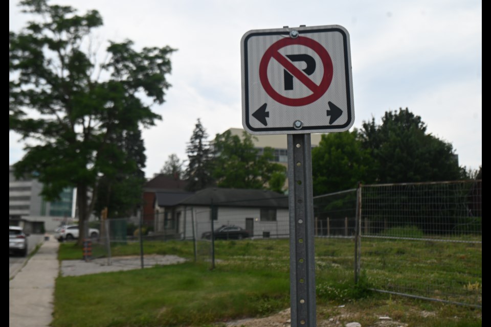 A no parking sign on Bolton Avenue, in the area where Newmarket plans to crack down on illegal parking. 