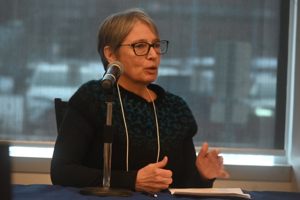 Inn From the Cold Executive director Ann Watson speaks during a United Way panel Jan. 7.