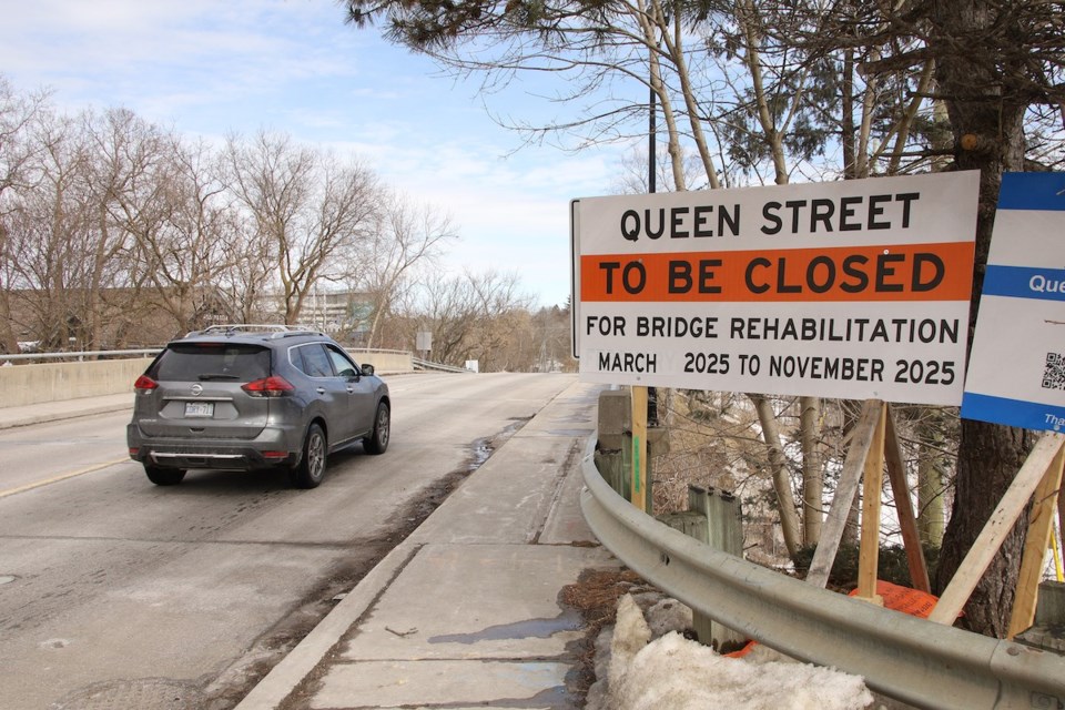 The Queen Street Bridge in Newmarket will soon be closed for the remainder of the year.