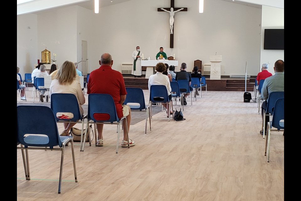 Many parishioners at Our Lady of Grace Parish in Aurora saw their extensively renovated church for the first time Sunday.Supplied photo/Mark Brosens, Archdiocese of Toronto           