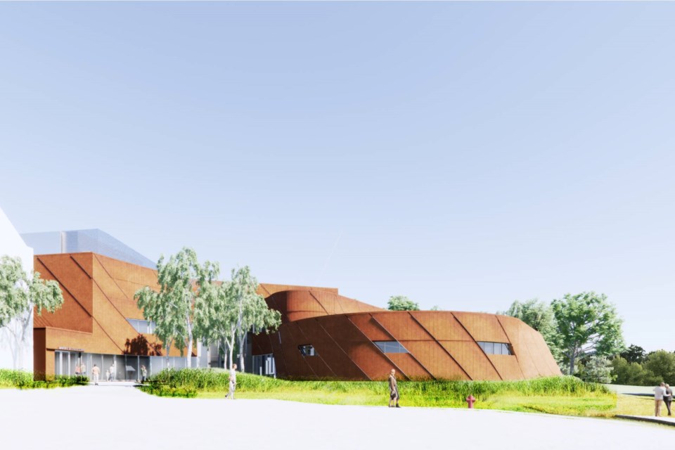 The exterior of Algoma University's Makwa Waakaa’igan Indigenous cultural centre