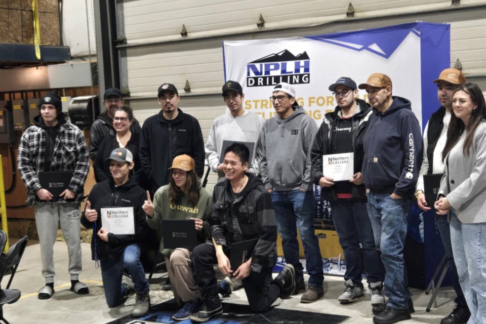 In November, nine students graduated from the four-week diamond drilling common core training program led by NPLH Drilling in partnership with Northern College,  Taykwa Tagamou Nation Employment & Training, Moose Cree First Nation, and Mushkegowuk Council.