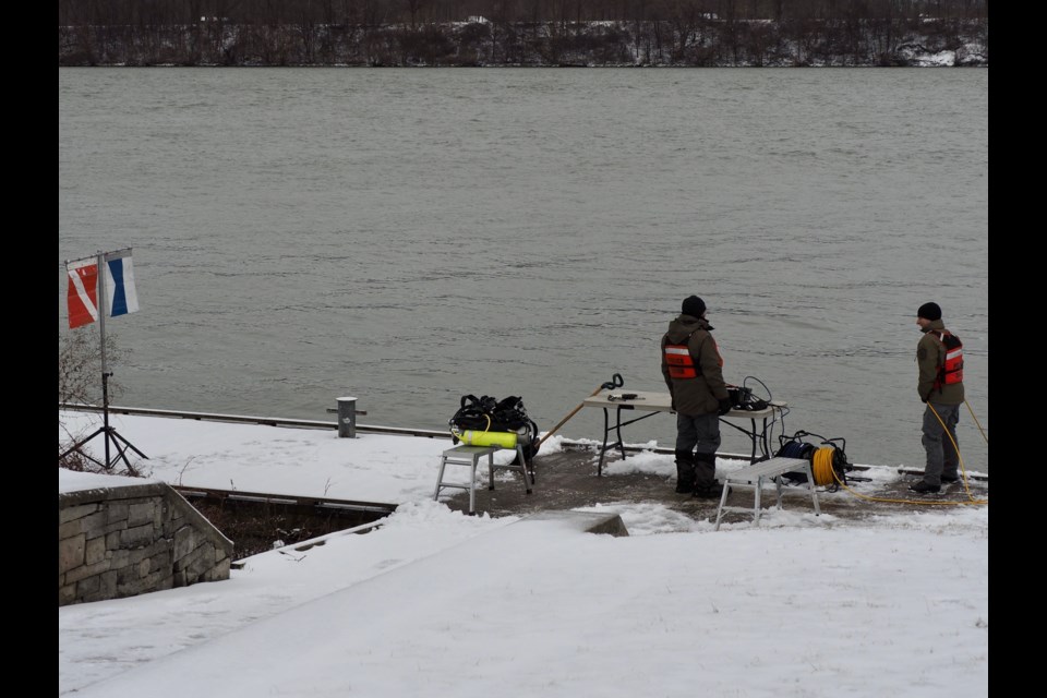 A training session of the NRPS marine unit took place recently  off the dock of Navy Hall.