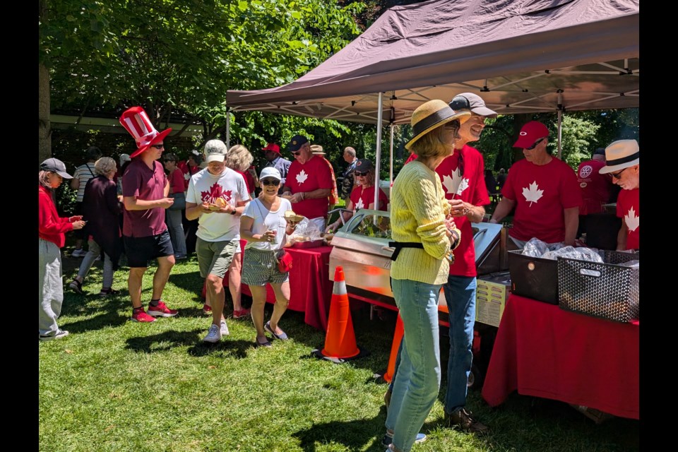 The Rotary Club of NOTL barbecue continues throughout the afternoon at Simcoe Park.