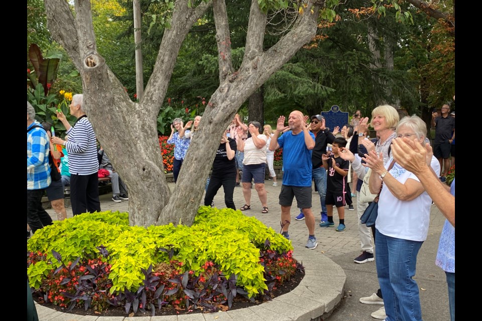 There was dancing in Simcoe Park for Seniors Day, to bring attention to the need for governments to do more for climate mitigation.