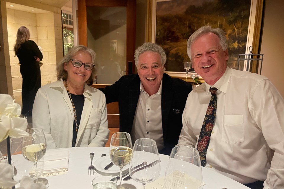 Dean French shares a laugh with Eva Kessel and Klaus Reif. 