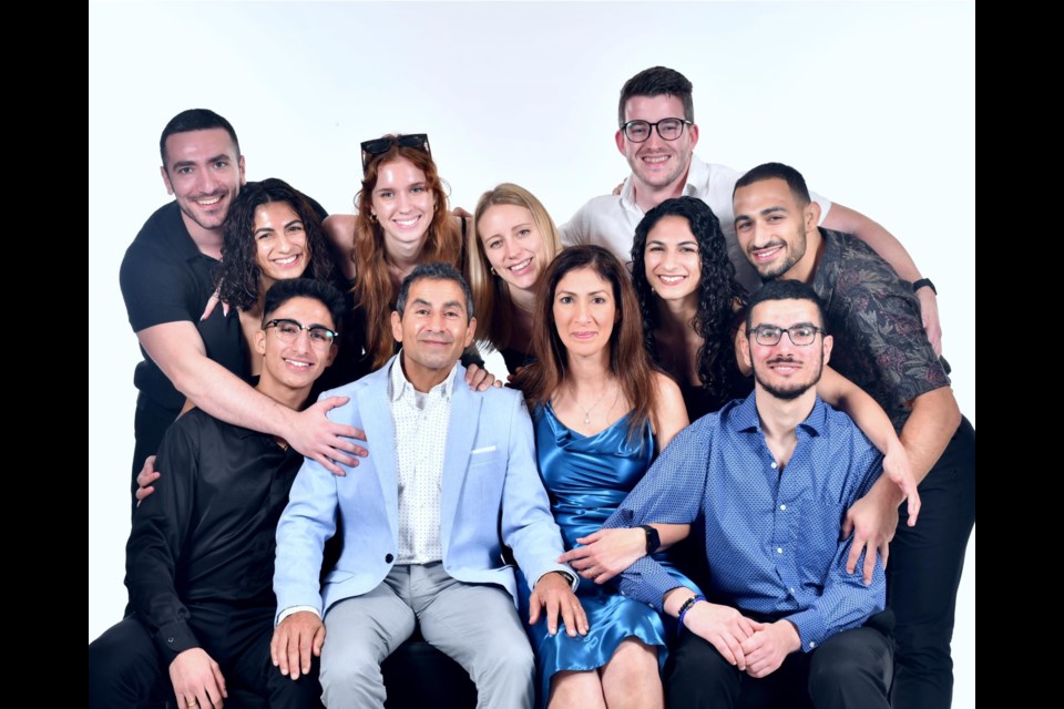 Front L-R: Zubin, Kekoo, Farrah and Freddy Gatta; Back L-R: Dalton (Syrina's partner), Syrina, Tess (Zubin's partner), Steph (Cyrus' partner), Colin (Farrantina's partner), Farrantina, Cyrus. 