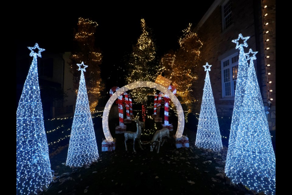 The annual stunning display of Christmas lights on Prideaux St. this year. 