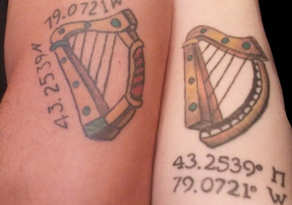 kennedy-and-his-wife-stephanie-have-matching-irish-harp-tattoos