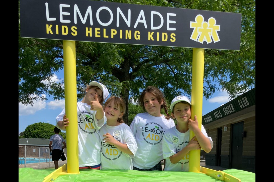 Adriana Vizzari hosted a LemonAID stand last year with her children Gigi, Antonia, Loretta and Matthew Cater. She has already registered for a June 10 stand.