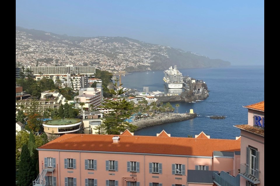 A view of the Funchal Harbour.
