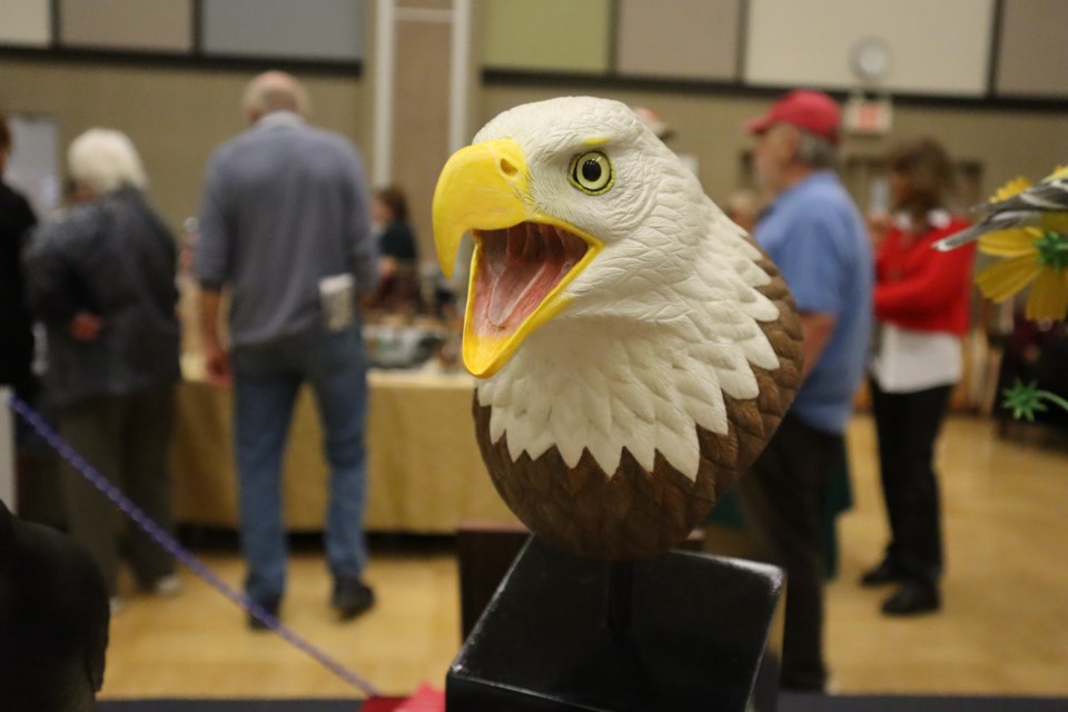 A life-like eagle's head captured a lot of attention. 