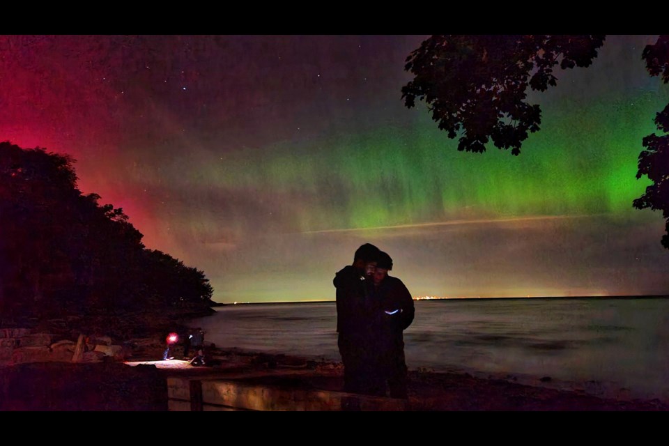 The Northern Lights as captured from Queen's Royal Park.