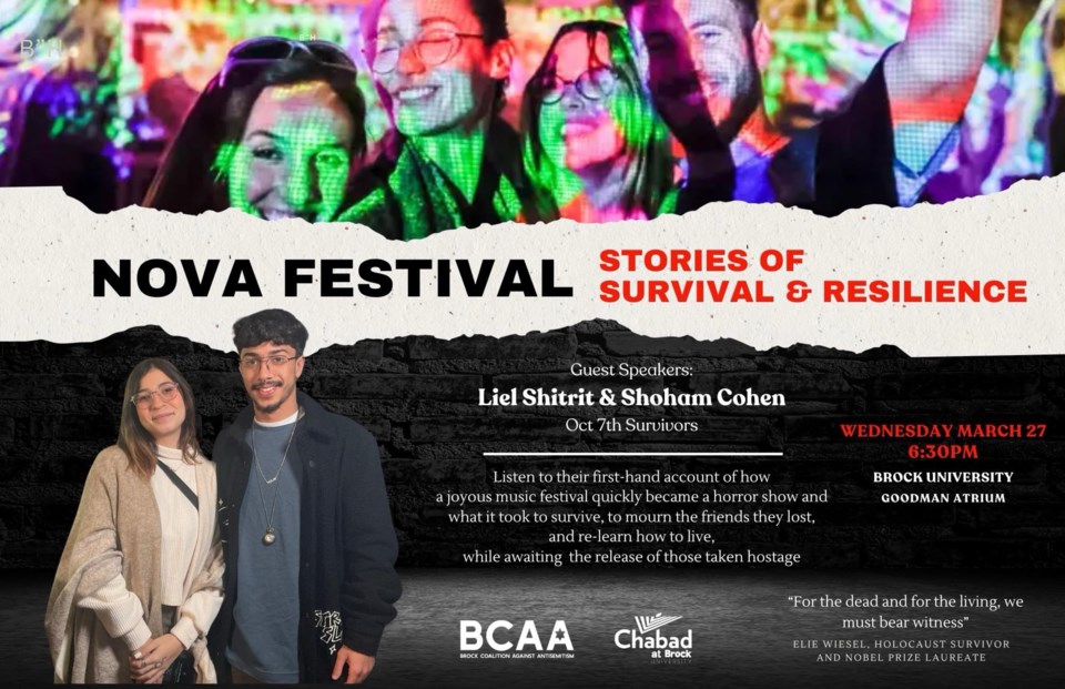 Survivors of Nova Festival to speak at Brock University tonight ...