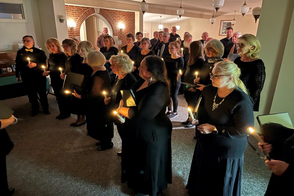 The choir gathers for the processional.