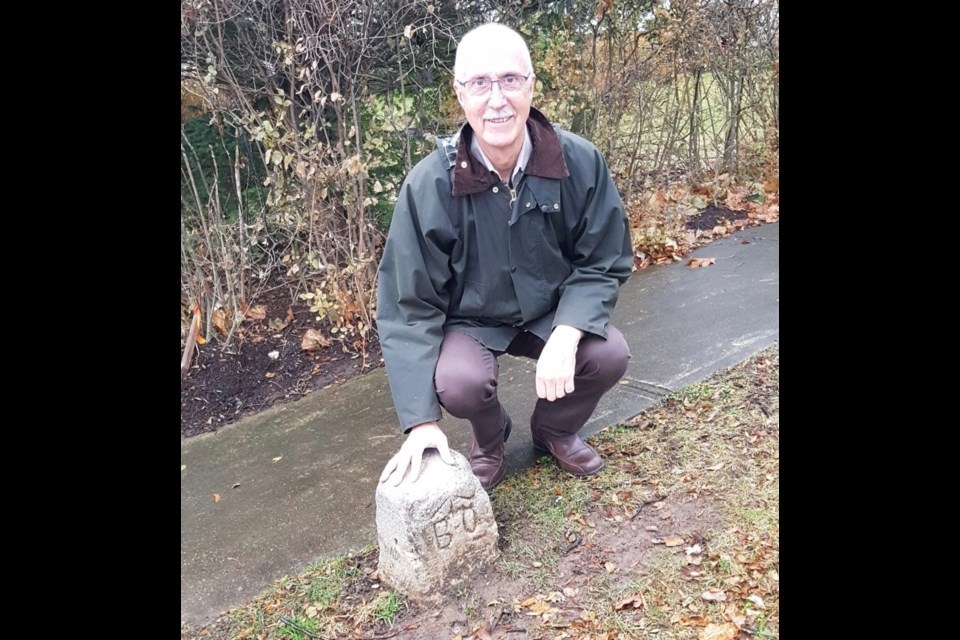 Ted Rumble found his first ordnance stone in 2019, and began a hunt to find more.