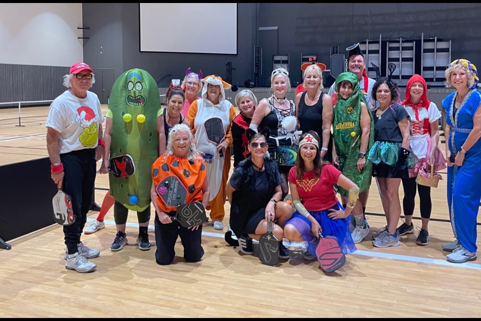 NOTL Pickleball Club members getting into the Halloween spirit at the Community Centre Thursday.