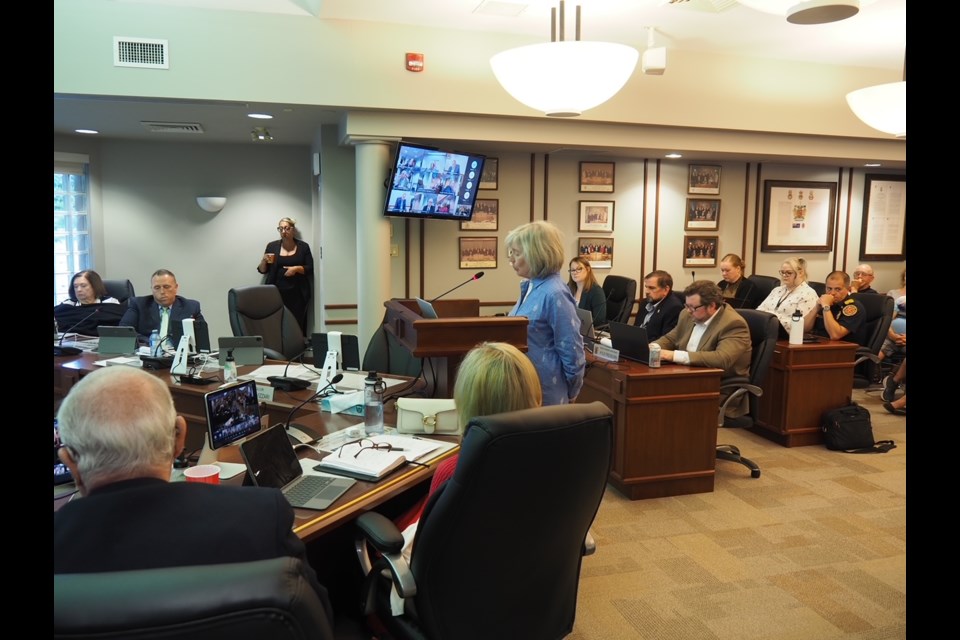 Marilyn Bartlett makes an attempt to convince councillors to change their vote.       