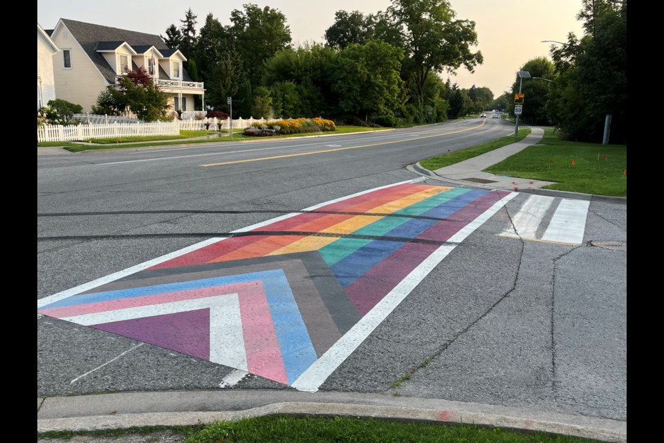 The Pride crosswalk in NOTL has been damaged for the third time.