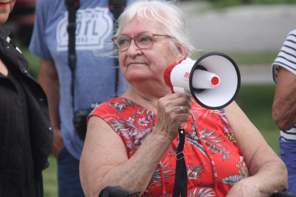 Karen Taylor Jones, the lead organizer of Tuesday's protest. 
