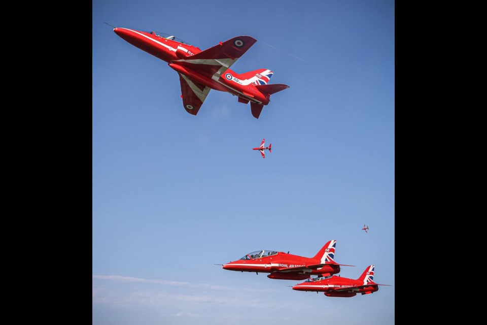 The Red Arrows have been touring Canada with their air show this summer.