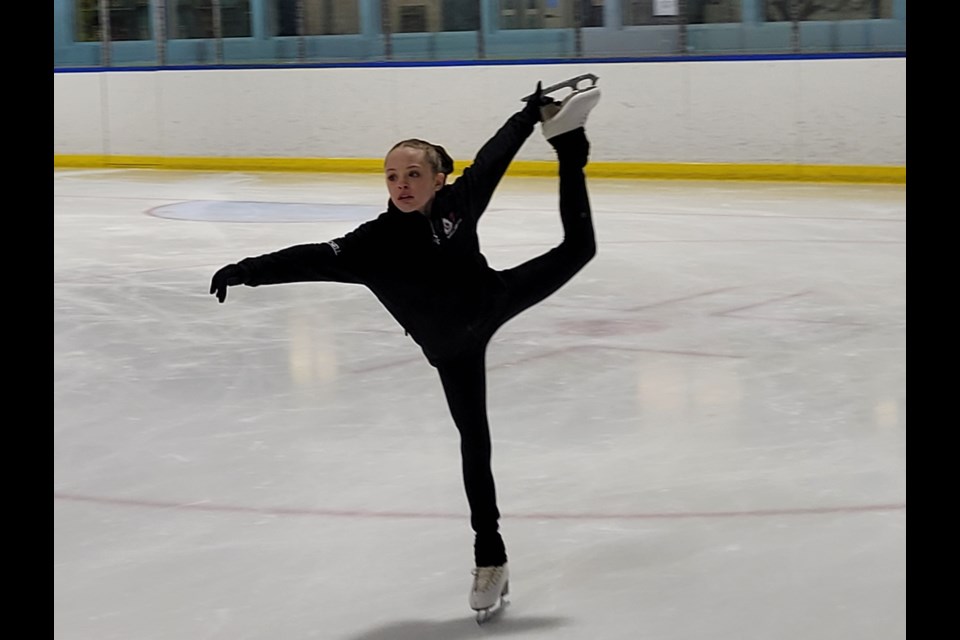 Hailey Mitchell training at the Centennial Arena in Virgil.