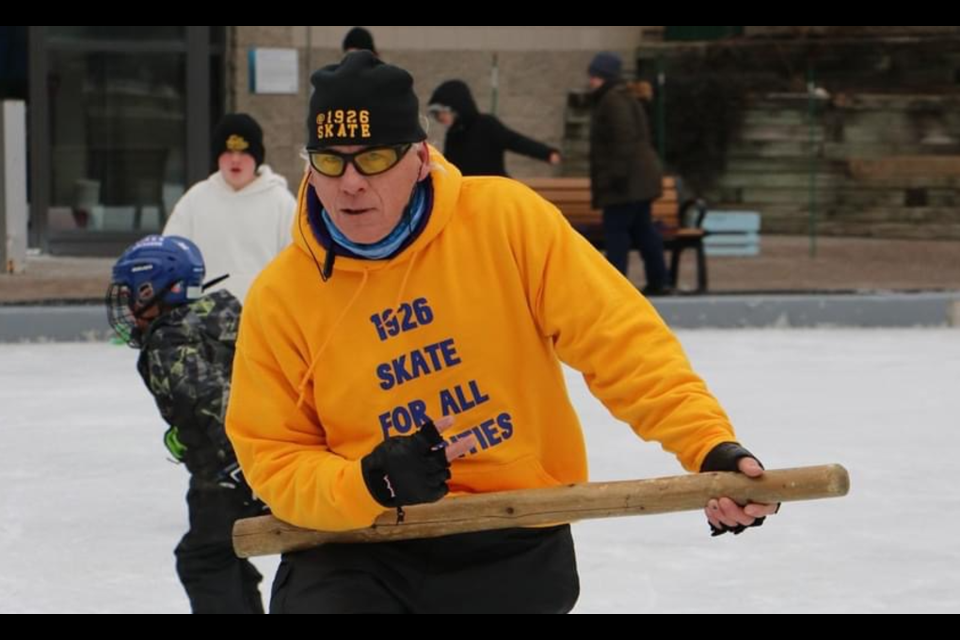 Steve McNeil at a recent 1926 Skate marathon in Barrie, Ontario.