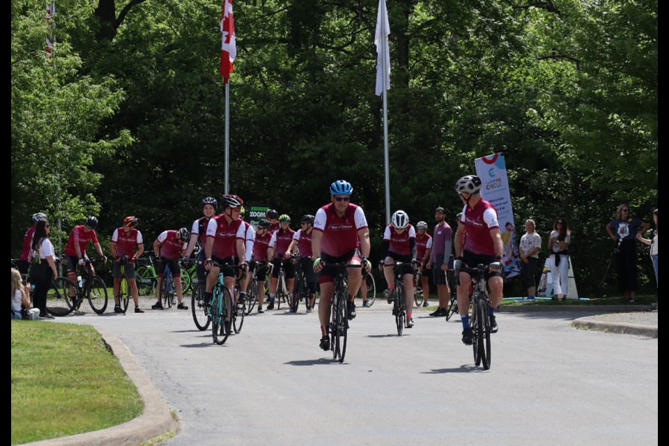 Tour d'Epicure riders starting the 50 km charity ride. 