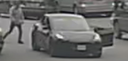 The suspect in a North Vancouver road rage incident was driving a black Tesla Model 3 with black rims and red calipers, according to police. | North Vancouevr RCMP