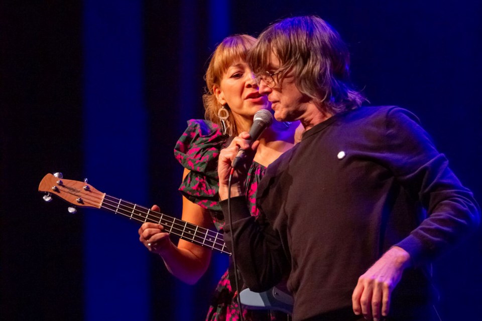 Jill Barber and Sloan’s Chris Murphy share the spotlight at the Kay Meek Arts Centre in West Vancouver Nov. 23. | Olaf Strassner