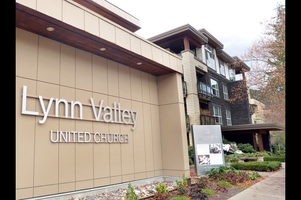 Lynn Valley United Church in North Vancouver. In 2014, the District of North Vancouver rezoned the land owned by Lynn Valley Church to allow a four-storey apartment building to be built next door. | Paul McGrath / North Shore News