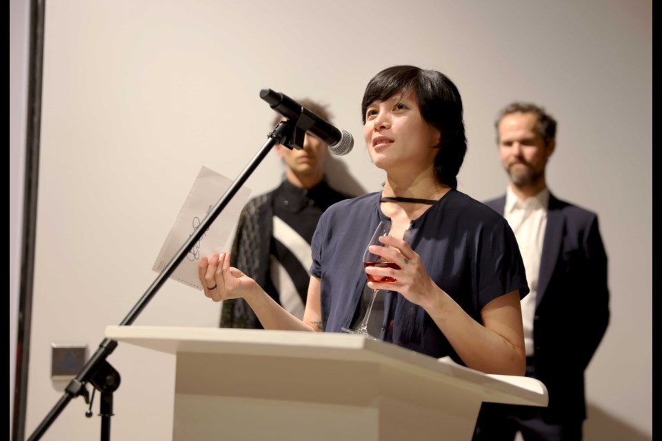 Casey Wei is an interdisciplinary artist who won the  Phillip B. Lind Emerging Artist Prize at the Polygon Gallery Thursday evening. | Alison Boulier