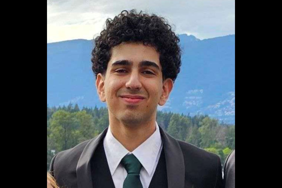 Ryan Sabet, 18, was a recent graduate of Sentinel Secondary in West Vancouver. | Courtesy of Yalda Bahramian