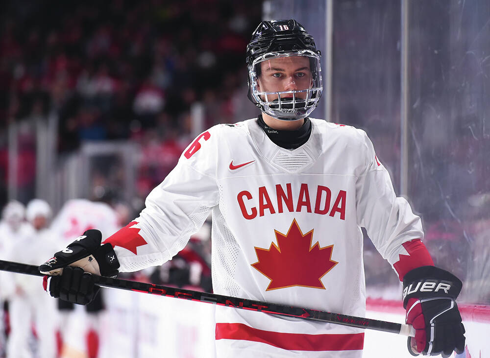Connor Bedard ties Jordan Eberle for Canada's all-time goals