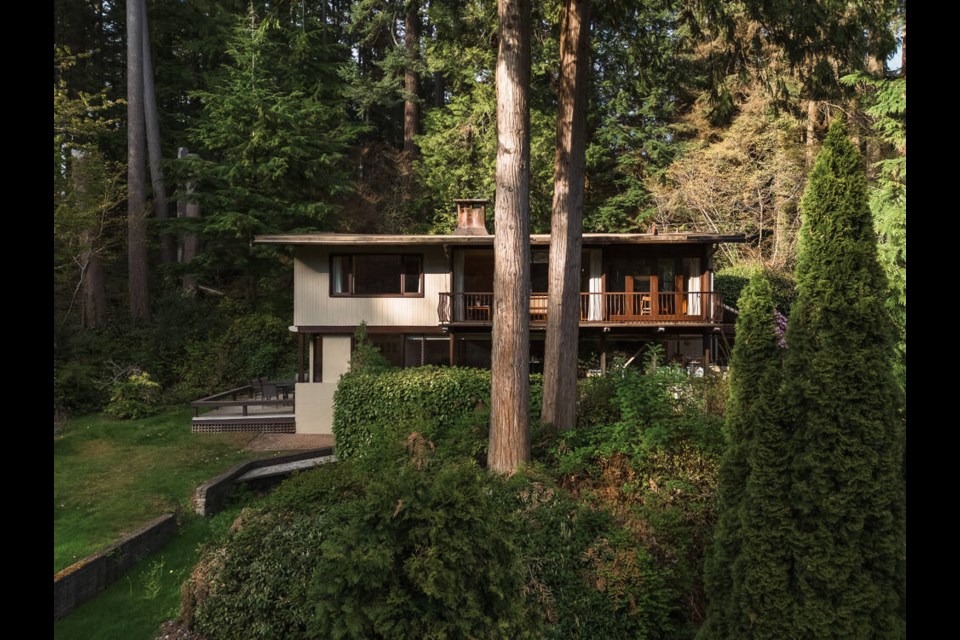 The home at 4249 Capilano Rd. is built on a sloped quarter-acre property in North Vancouver. | Courtesy of West Coast Modern 
