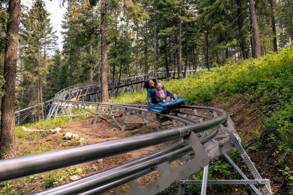 When it opens, the Mountain Coaster will take riders on a series of twists and turns that weave through trees and other features before revealing a view of Vancouver below. | Grouse Mountain Resort 