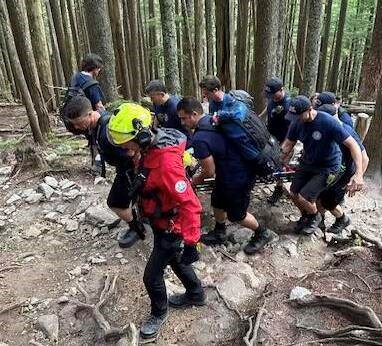 North Shore Rescue were called in to assist multiple unprepared hikers descending the BCMC trail Saturday, August 17. | NSR 