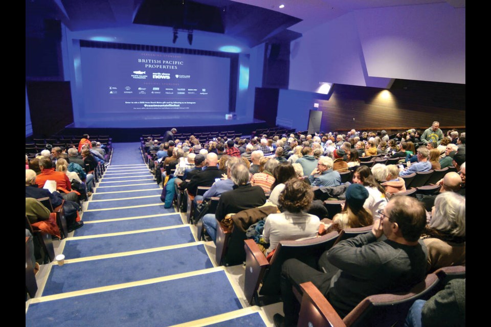 Spectators enjoy opening night of the Coast Mountain Film Festival Feb. 7 at Centennial Theatre in North Vancouver. | Paul McGrath / North Shore News 