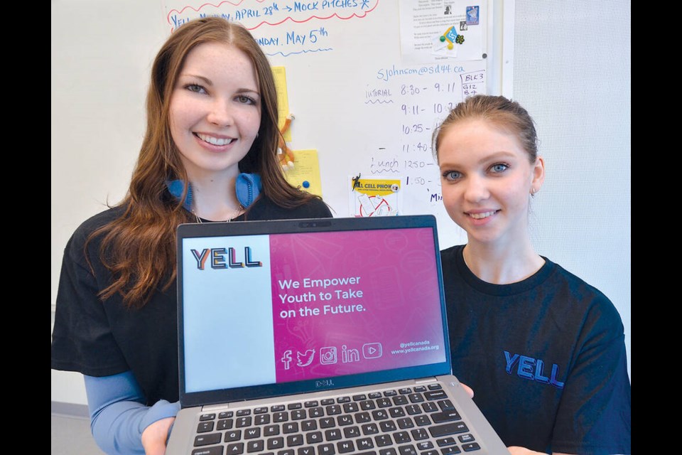 Handsworth Secondary Grade 12 students Elizabeth Bromley and Alena Tkacheva are participants in the Young Entrepreneur and Leadership Launchpad (YELL) program. | Paul McGrath / North Shore News 