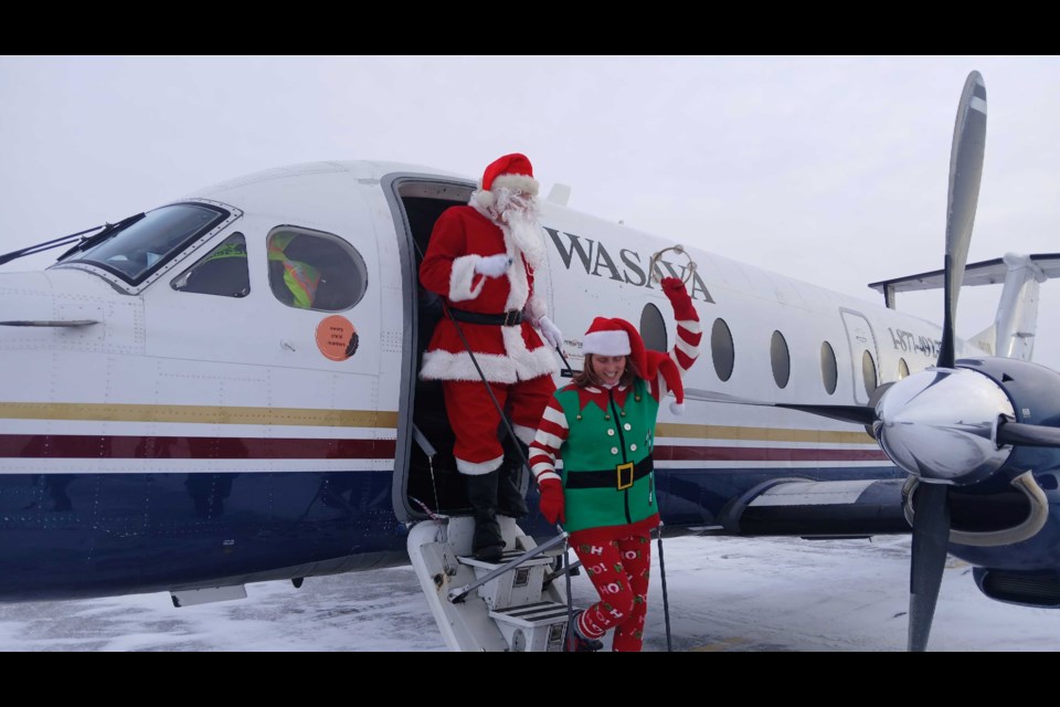 Wasaya Airways Santa Run. Fort Severn, Dec. 11, 2024