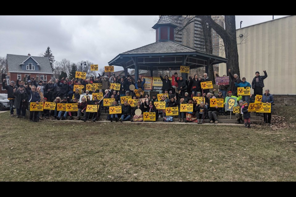 The First Nations Land Defence Alliance and supporters will rally against nuclear waste storage in the North. (Clint Fleury/NWONewswatch)