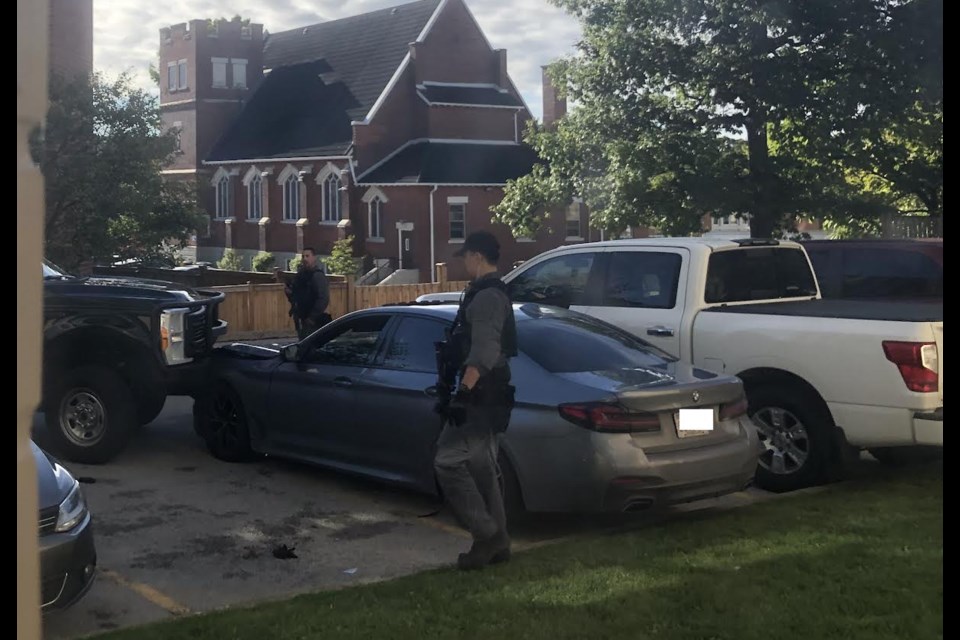 Peel Police recover vehicle in Bronte on Oct. 2, 2024.