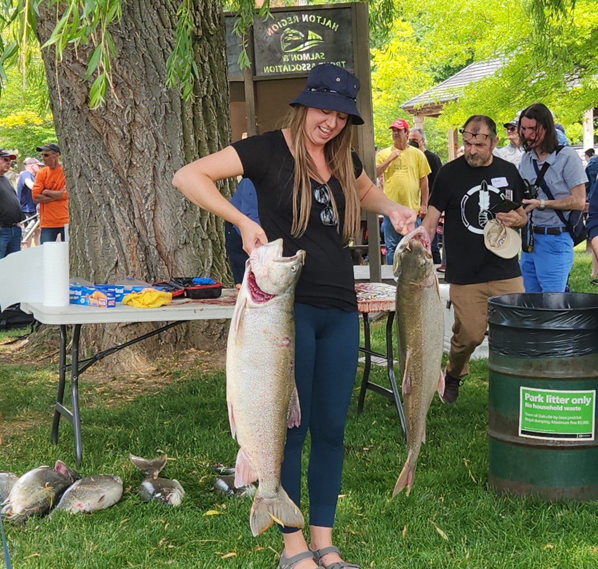 Girl with a hat, fishing, Youth Trout Derby Hawksbill Green…