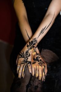  Procured from a bush named Lawsonia Intermis, Henna leaves are crushed to form henna powder for decorative purposes. A less permanent solution to a tattoo craving.