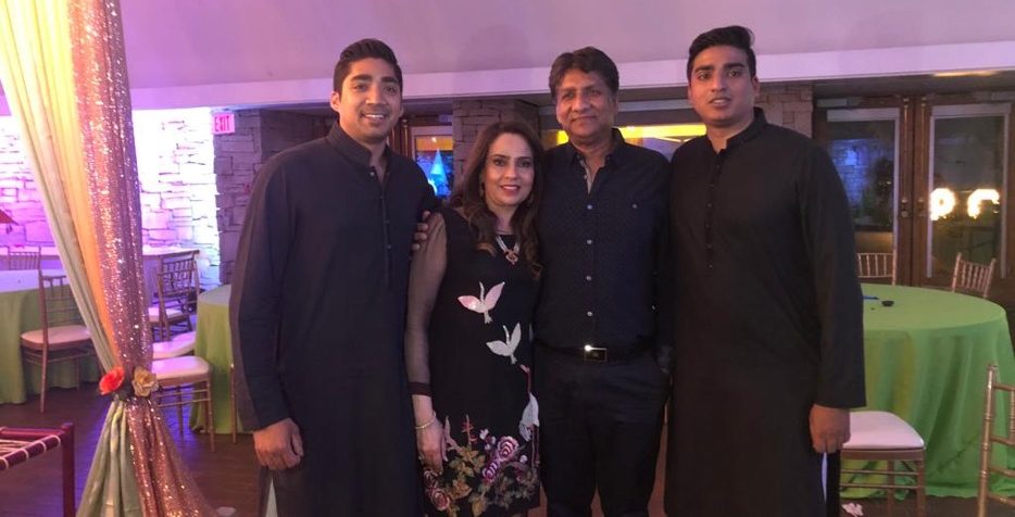 Eid | Feryal Ayub with her husband and sons celebrating an Eid that took place prior to the COVID-19 Pandemic | Feryal Ayub