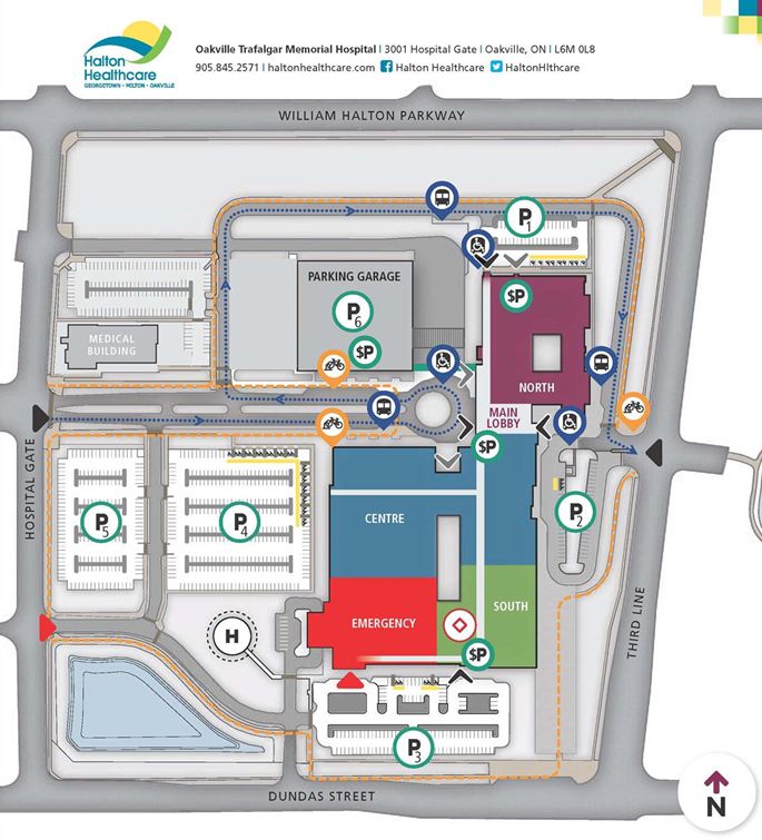 Map of New Hospital | Full Site Map of the New Oakville Hospital | HHS