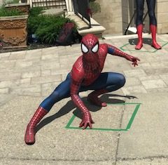 Spiderman | Spiderman practicing physical distancing at Reynolds and Robinson in Downtown Oakville. Photo Credit: Geoff Godard | Geoff Godard